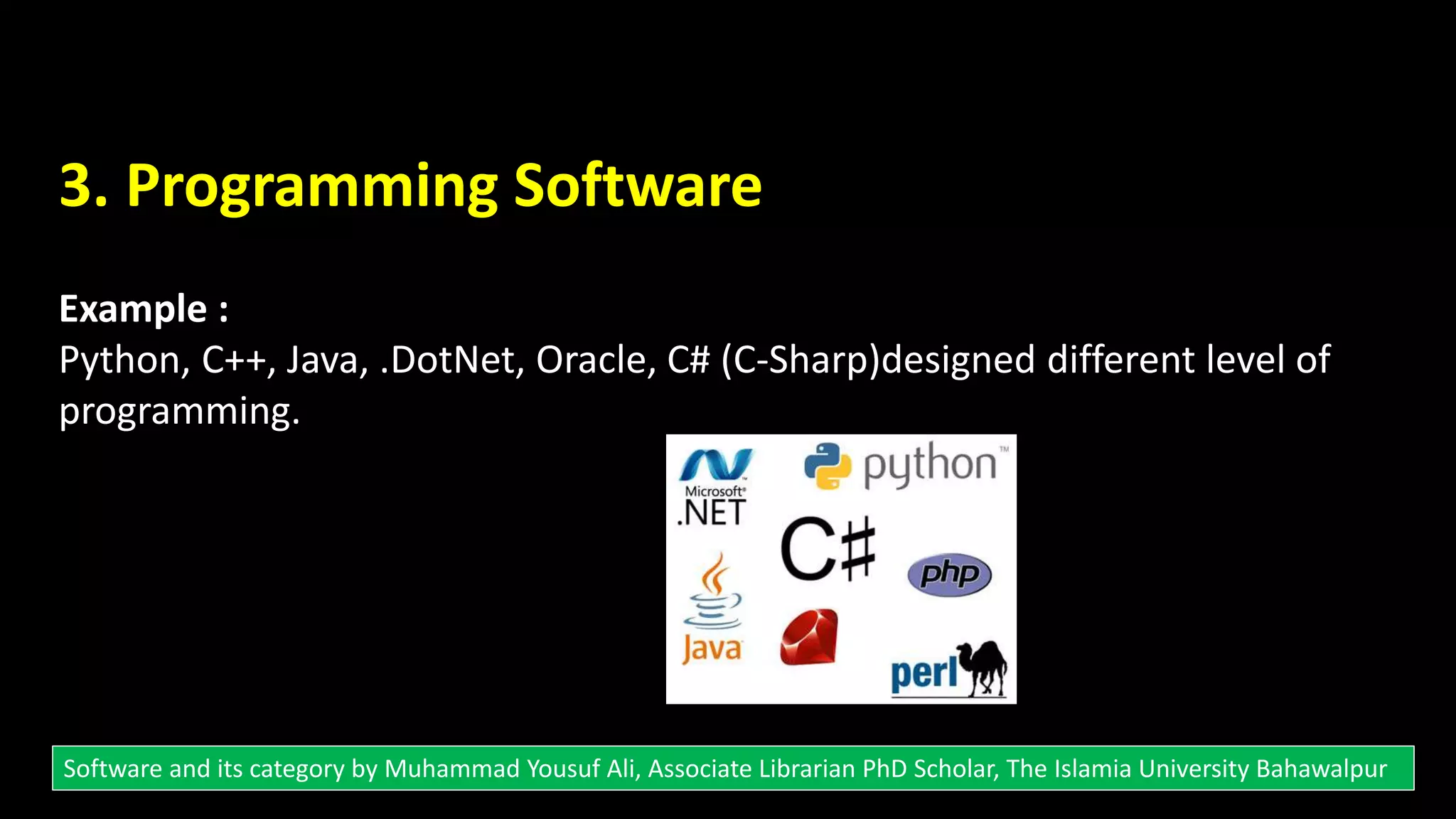 Software and its Types | PPTX | Operating Systems | Computer Software ...