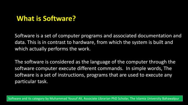 Software and its Types | PPTX | Operating Systems | Computer Software ...