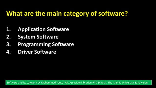 Software and its Types | PPTX | Operating Systems | Computer Software ...