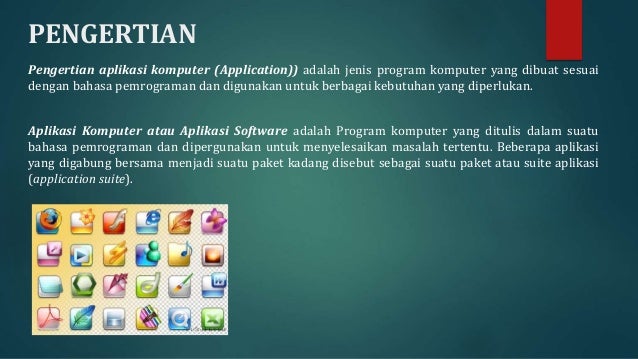  Software  aplikasi  komputer 