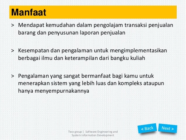 Software aplikasi penjualan barang