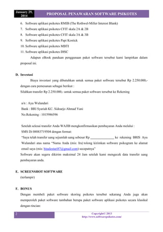 Software Aplikasi Psikotes | PDF