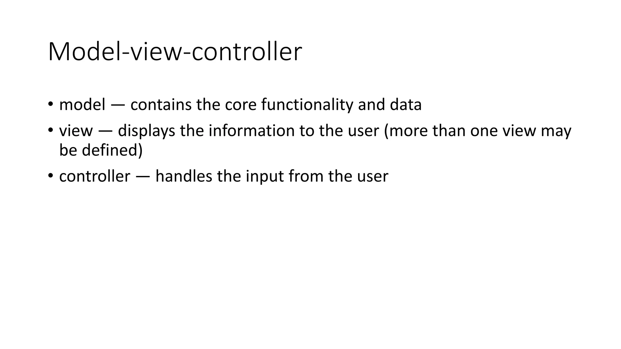 Software architectural patterns