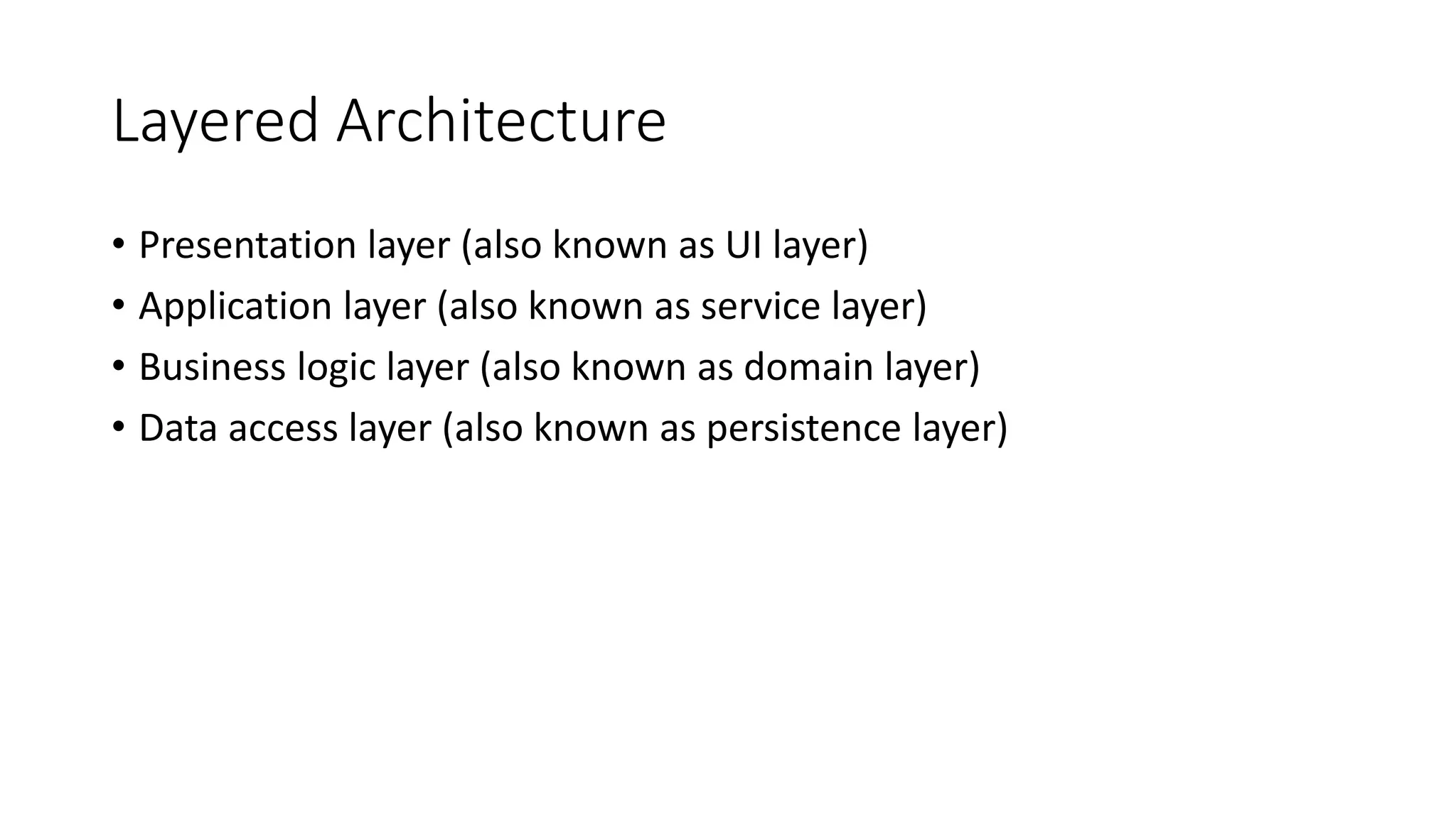 Software architectural patterns
