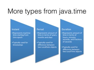 More types from java.time
 