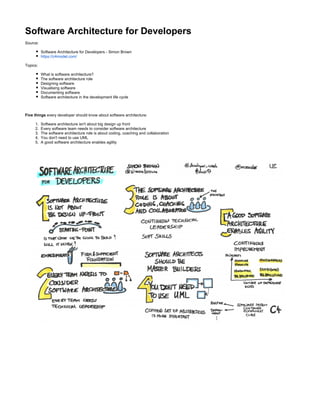 Software architecture for developers | PDF