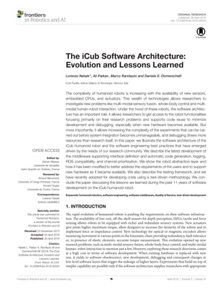 Software architecture for humanoid robots | PDF