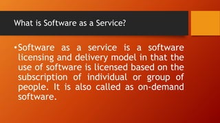 Software as a service | PPT