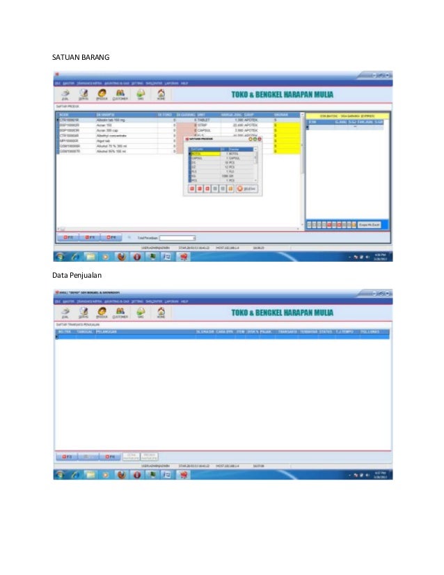 SOFTWARE BENGKEL, software suku cadang, SOFTWARE JASA 