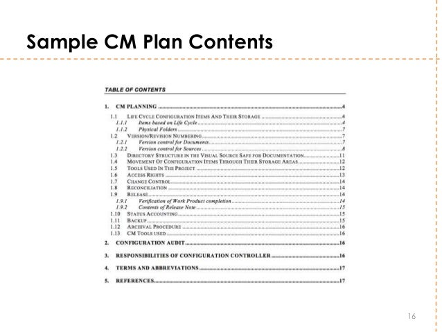 Configuration management deals with