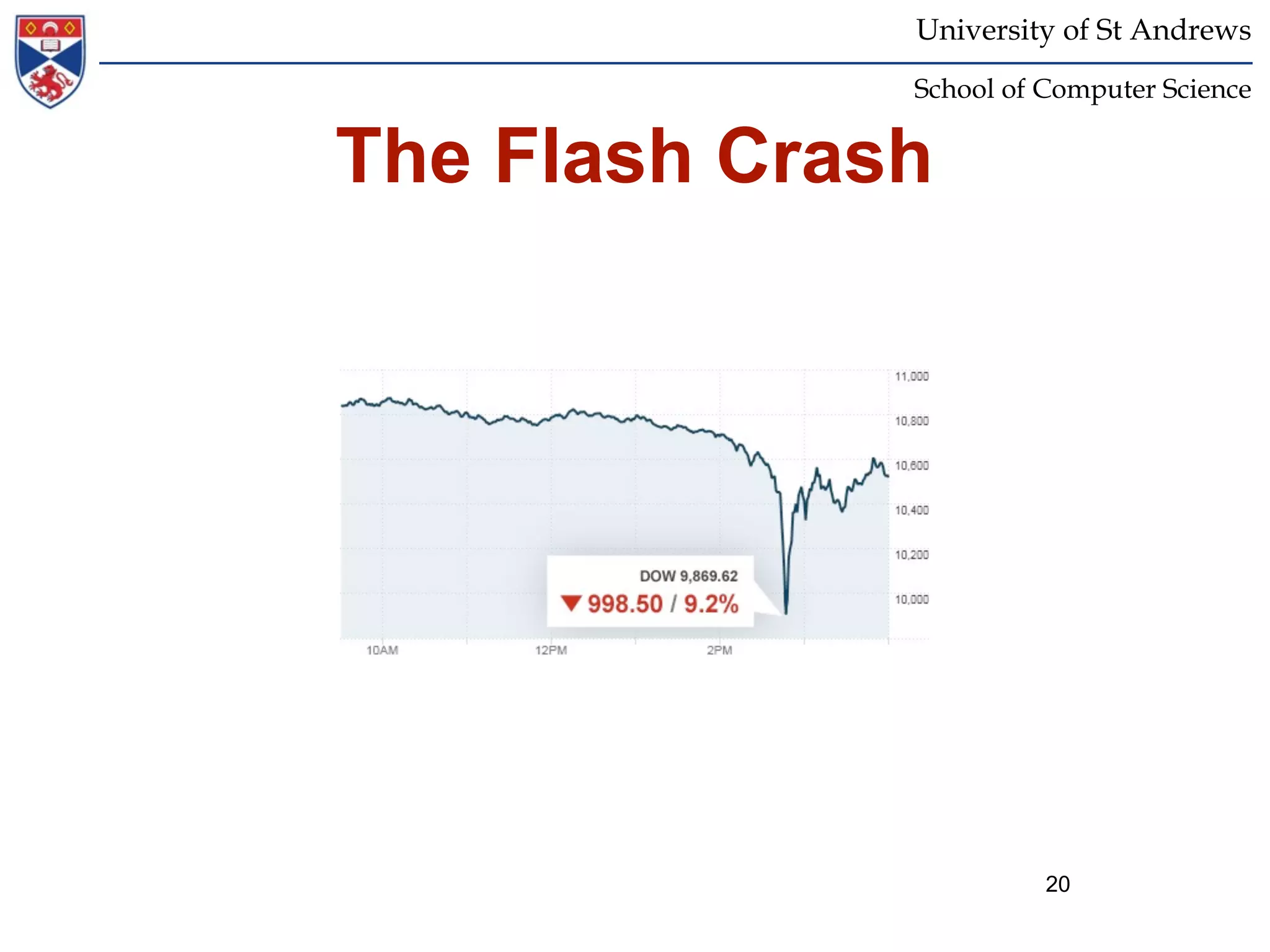 University of St Andrews
              School of Computer Science


The Flash Crash




                        20
 