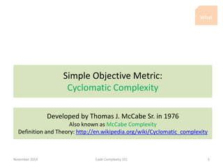 Code Complexity 101 | PDF