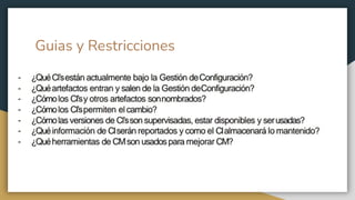 Guias y Restricciones
 