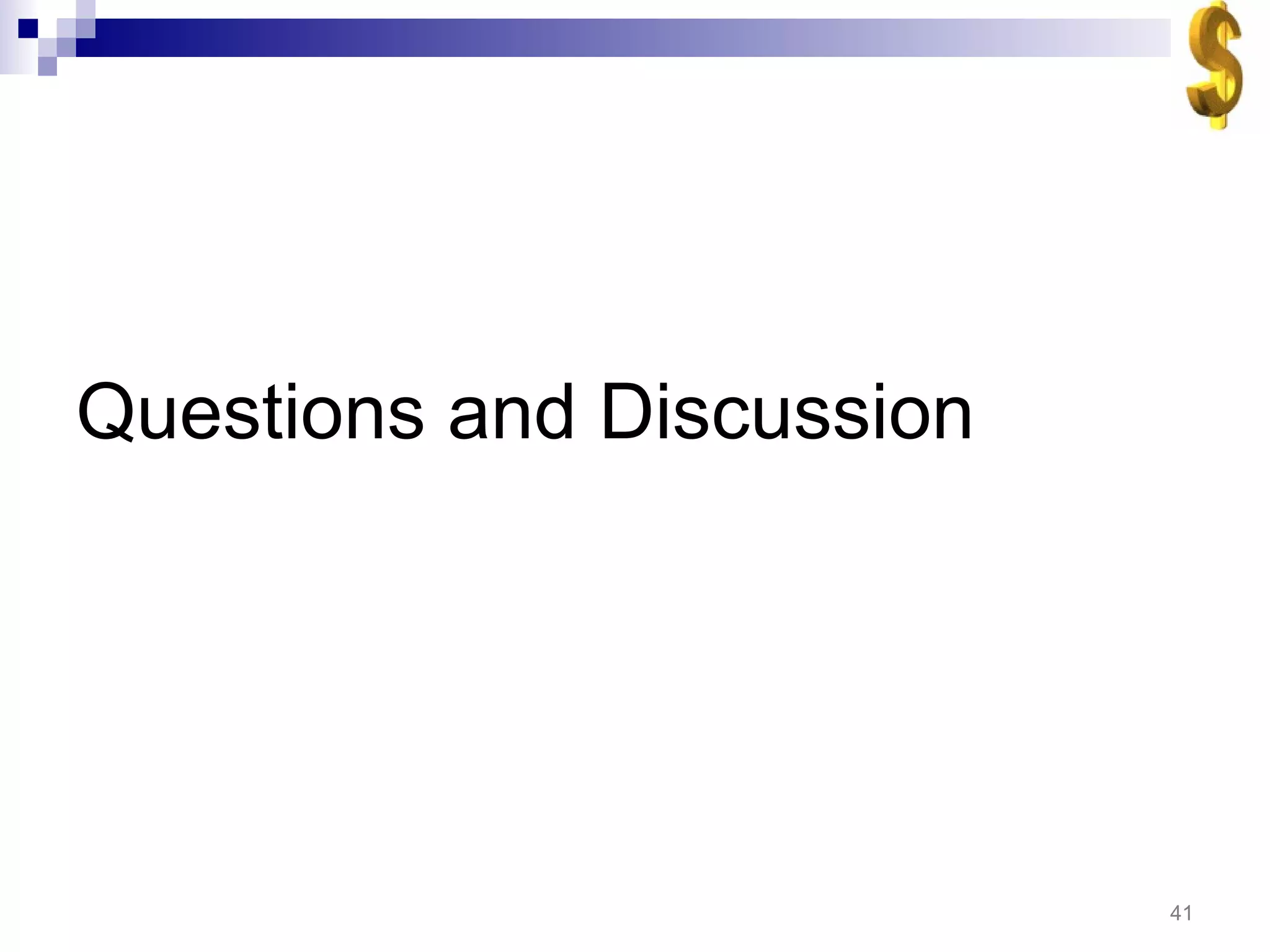 Questions and Discussion 