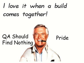 t




QA Should          Pride
Find Nothing
 