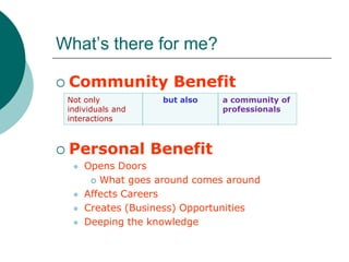 How Mentorship / Apprenticeship?Mentors:List of MentorsCommunity BasedMentors & MenteesFeedback to Community