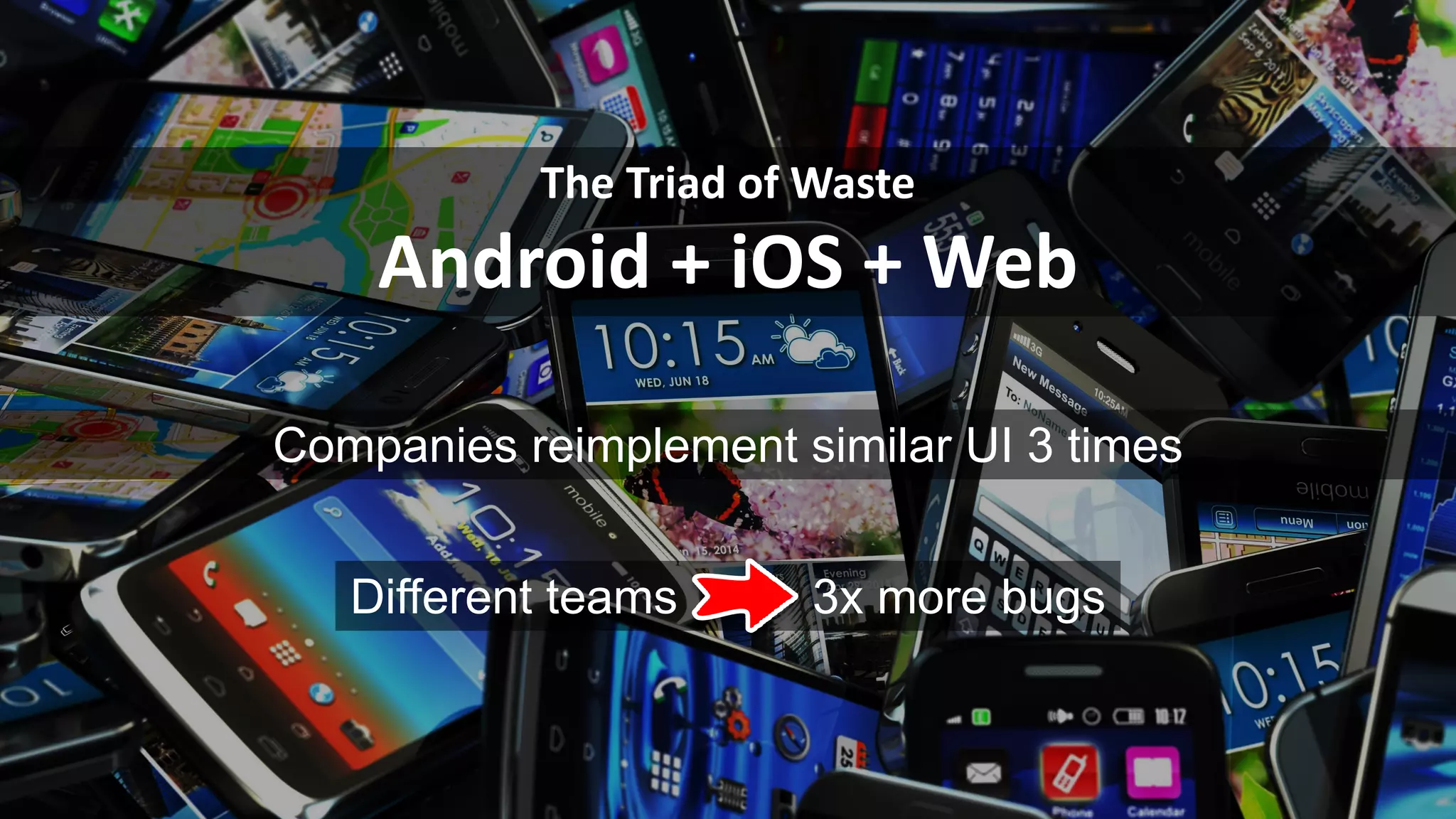 VictorRentea.ro
24
The Triad of Waste
Android + iOS + Web
Companies reimplement similar UI 3 times
Different teams 3x more bugs
 