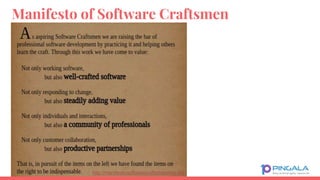 Manifesto of Software Craftsmen
http://manifesto.softwarecraftsmanship.org/
 