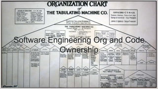 Software Engineering Org and Code
Ownership
 