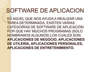 Varias Software Software de aplicacion2.2.1 | PPTX