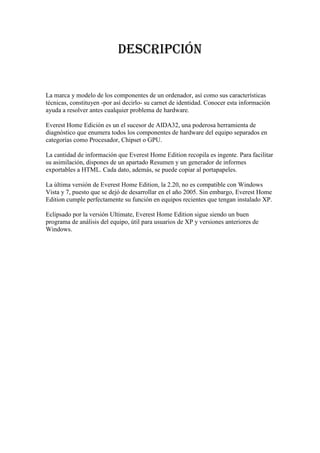 Software de diagnostico del pc