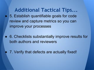 Software Defect Prevention via Continuous Inspection | PDF