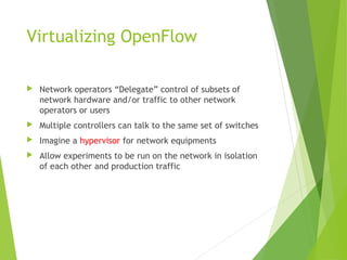 Software defined network and Virtualization | PPT