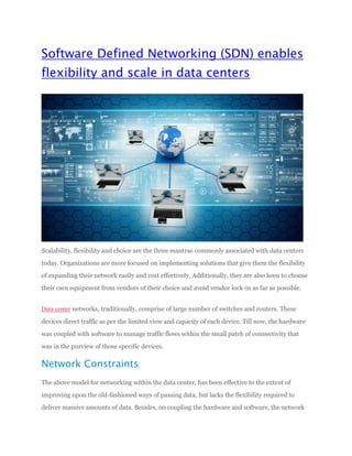 Software defined networking | PDF