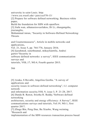 Software Defined Networking Attacks and Countermeasures .docx