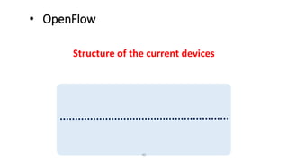 • OpenFlow
40
Structure of the current devices
 