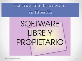 Prof. Marisol Martínez
 