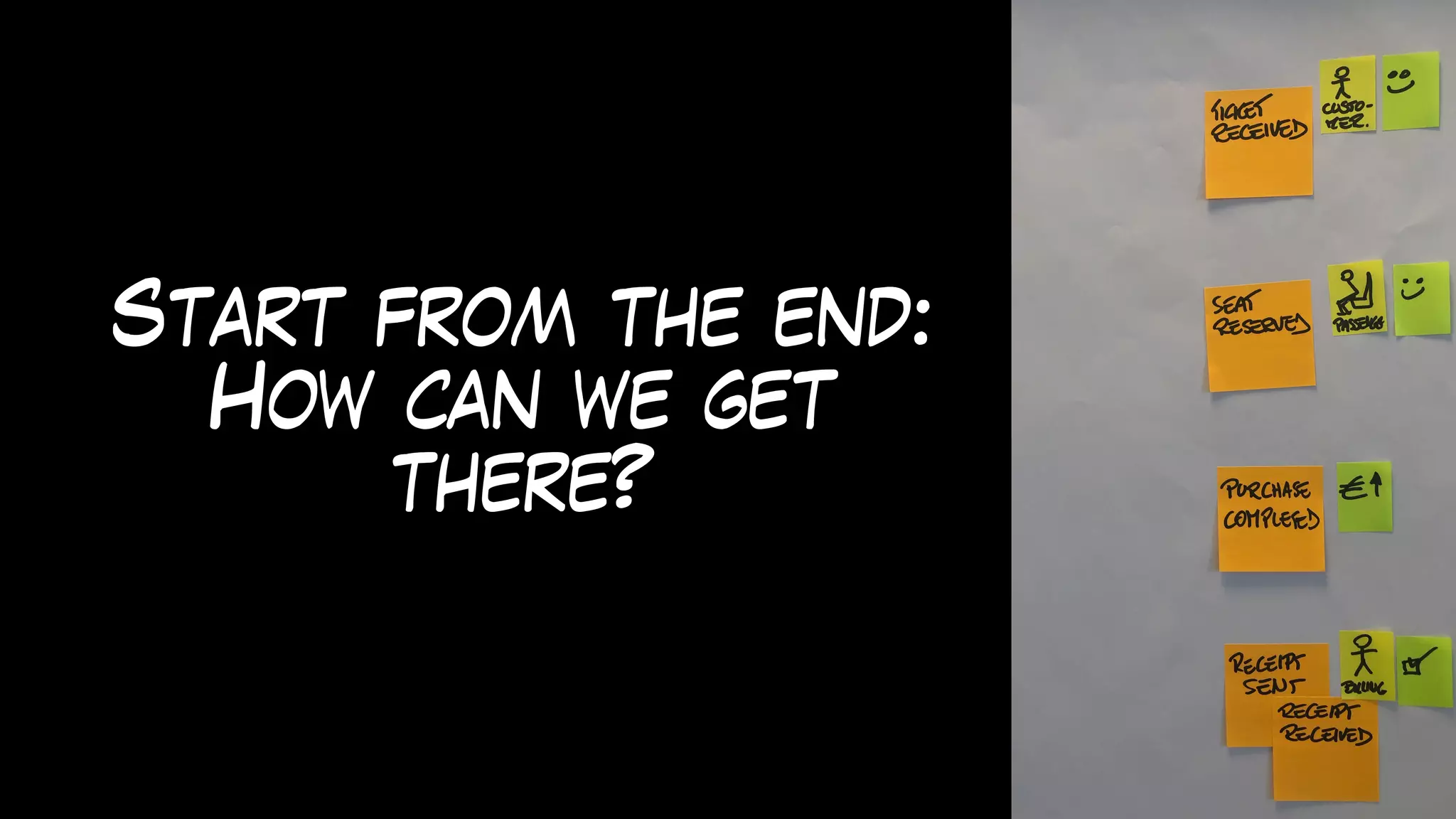 Start from the end:
How can we get
there?
 