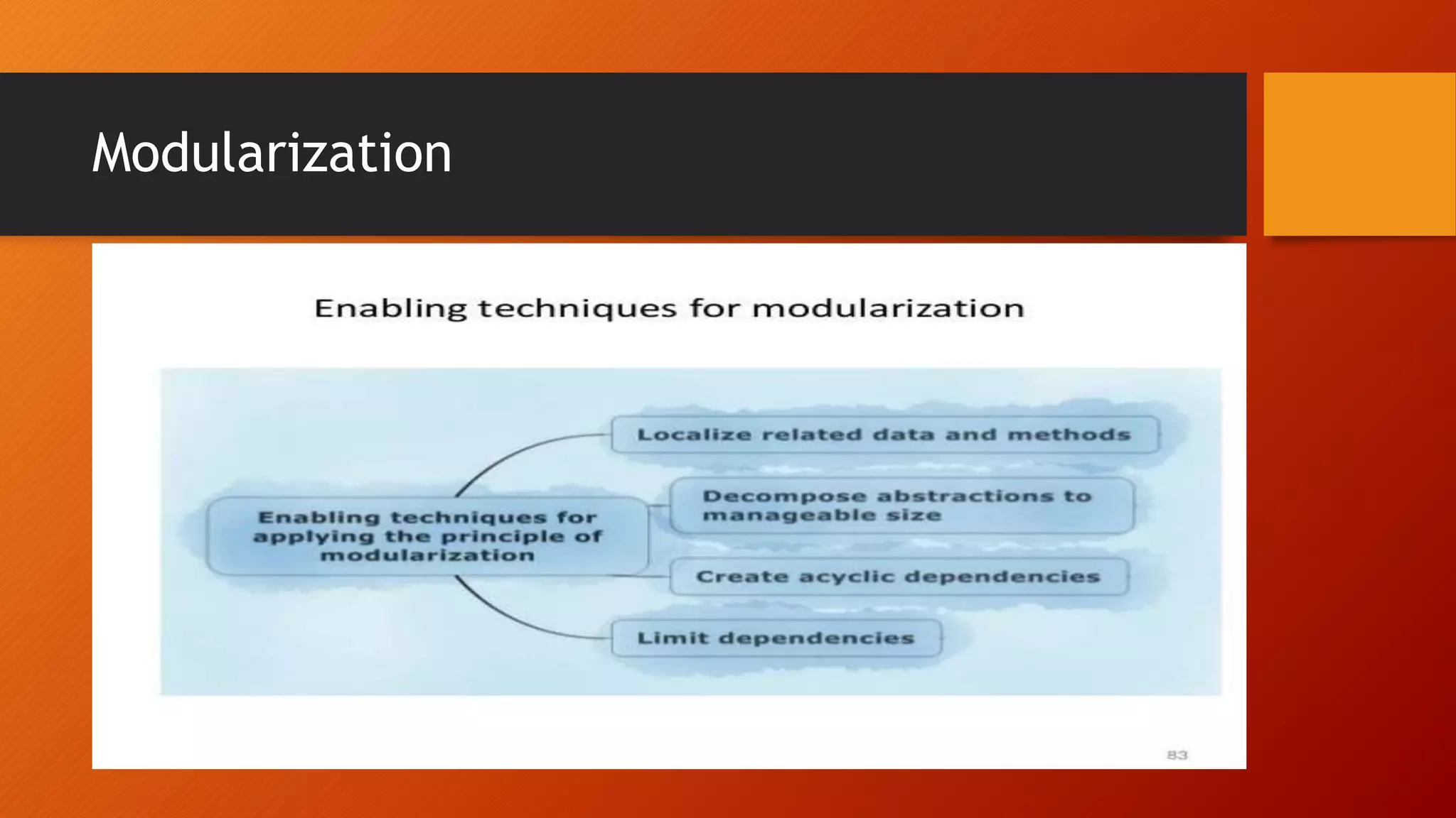 Modularization
 