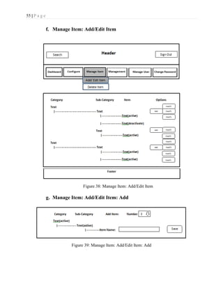 55 | P a g e
f. Manage Item: Add/Edit Item
Figure 38: Manage Item: Add/Edit Item
g. Manage Item: Add/Edit Item: Add
Figure 39: Manage Item: Add/Edit Item: Add
 