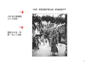 100 歩⾏者道路
という名前
想起させる、写
真・もしくは絵
24
 