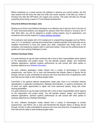Entry Level Software Developer Jobs in USA | PDF