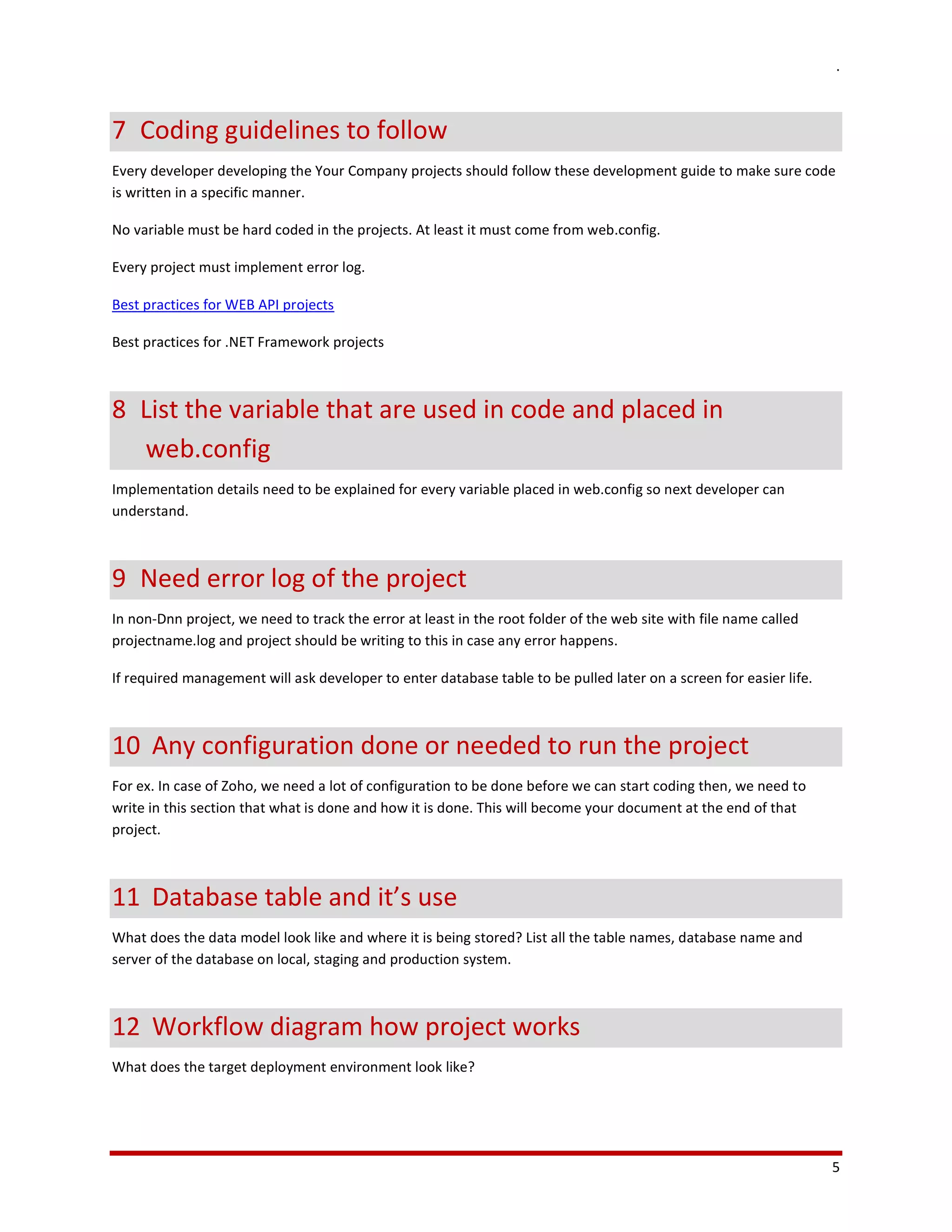 Software Developer’s Project Documentation Template | PDF | Web ...
