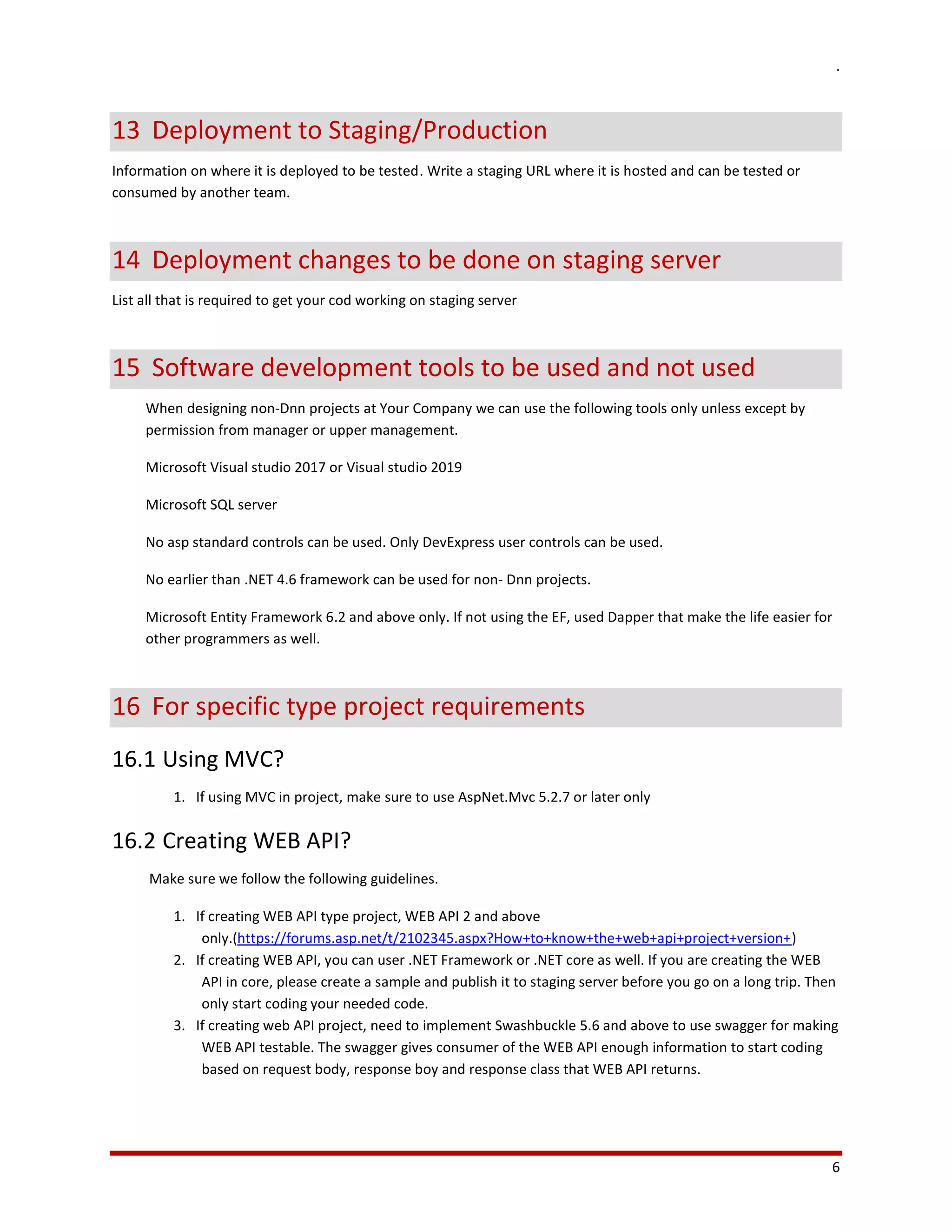 Software Developer’s Project Documentation Template | PDF | Web ...