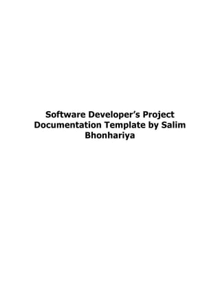 Software Developer’s Project Documentation Template | PDF | Web ...
