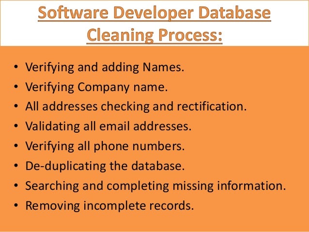software developers database cleaning service names for a cleaning service