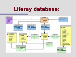 Liferay database:
 