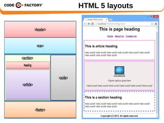 HTML 5 layouts 
 