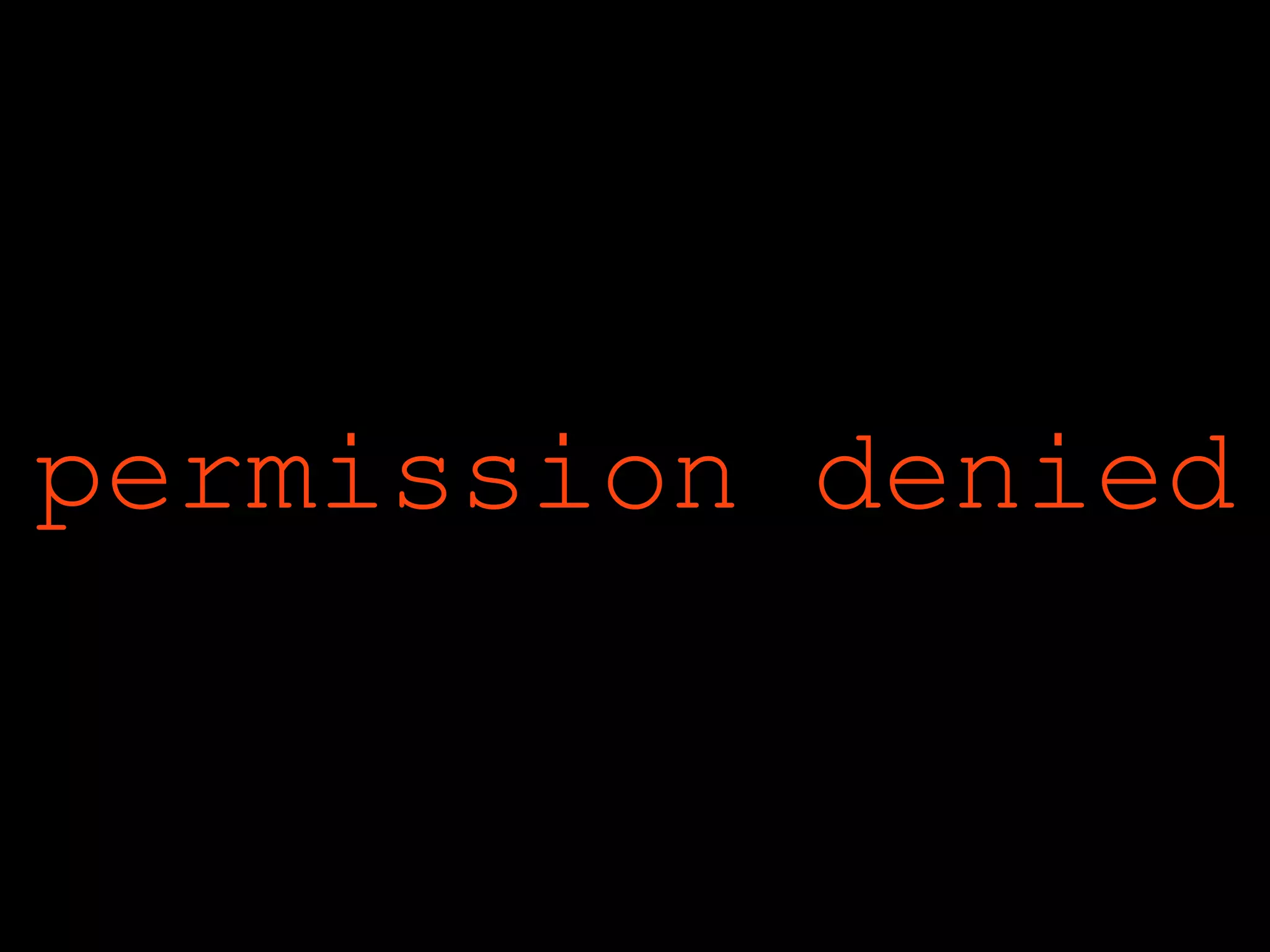 permission denied
 