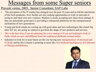 Competencies of Exceptional and Non-Exceptional Software Engineers
Turley and Bieman, Journal of Systems and Software, Jan 1995
Task Accomplishment Competencies
• Leverages/Reuses Code
• Uses Methodical Problem Solving
• Mastery of Skills & Techniques (4)
• Writes/Automates Tests with Code
• Prior Experience
• Obtains Necessary Training/Learning
• Uses Code Reading
• Use of New Methods or Tools
• Schedules and Estimates Well
• Use of Prototypes to Asses Design
• Possesses Unique Domain Knowledge
• Uses Structured Techniques for Communication
Situational Skills Competencies
• Concern for Reliability & Quality
• Focus on User or Customer Needs
• Thinking - Strong Analytic Skills
• Emphasizes Elegant and Simple Solutions
• Innovation
• Attention to Detail
• Design Style
• Responds to Schedule Pressure by Sacrificing
Parts of the Design Process (2)
Personal Attributes
• Driven by Desire to Contribute (3)
• Pride in Quality and Productivity
• Enjoys challenge of assignment - sense of fun
• Lack of Ego
• Perseverance
• Desire to Improve Things
• Pro-active/Initiator/Driver
• Maintains “big picture" View (5)
• Desire to Do/Bias for Action
• Thoroughness - Methodical , Organized,
Cautious
• Driven by a Sense of Mission
• Exhibits & Articulates Strong Convictions (3)
• Mixes Personal and Work Goals
• Pro-active Role with Management (2)
Interpersonal Skills Competencies
• Seeks Help (1)
• Team Oriented
• Helps Others (1)
• Willingness to Confront Others (4)
SEs at HP, Common/NO or v. small difference/ > in Expert/ > in Non expert
 