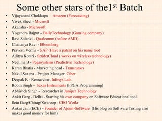 Level Large size IT
Services company
Large/Midsize Product
development company
Small size product
development company
Existential 1. Ability to work
in teams.
1. Ability to work in
teams.
2. Ability to apply
knowledge
1. Perseverance,
commitment, and hard work.
Pivotal
3. Perseverance,
commitment, and hard work.
2. Accountability and
responsibility.
3. Ability to apply
knowledge.
4. Problem solving skills.
5. Research skills.
Critical 2. Perseverance,
commitment, and
hard work.
4. Accountability and
responsibility.
5. Analytical skills.
6. Problem solving skills.
7. Research skills.
6. Attention to detail.
7. Analytical skills.
8. Integrity and authenticity.
9. Readiness for lifelong
learning.
10. Technical competence.
Obligatory 3. Listening skills. 8. Integrity and authenticity.
9. Critical thinking.
10. Design skills.
11. Technical competence.
11. Quality consciousness and
pursuit of excellence.
12. Critical thinking.
13. Design skills.
Competencies Expectation by different kind of companies
 