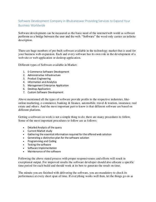 Software Development Pany In Bhubaneswar Providing
