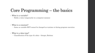 Software development fundamentals | PPTX