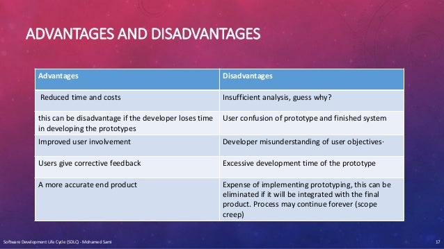 Disadvantages Disadvantages