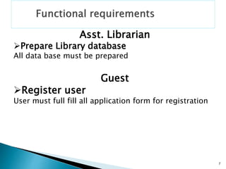 Software Development Methodologies Library Management System (Part-1) | PPT