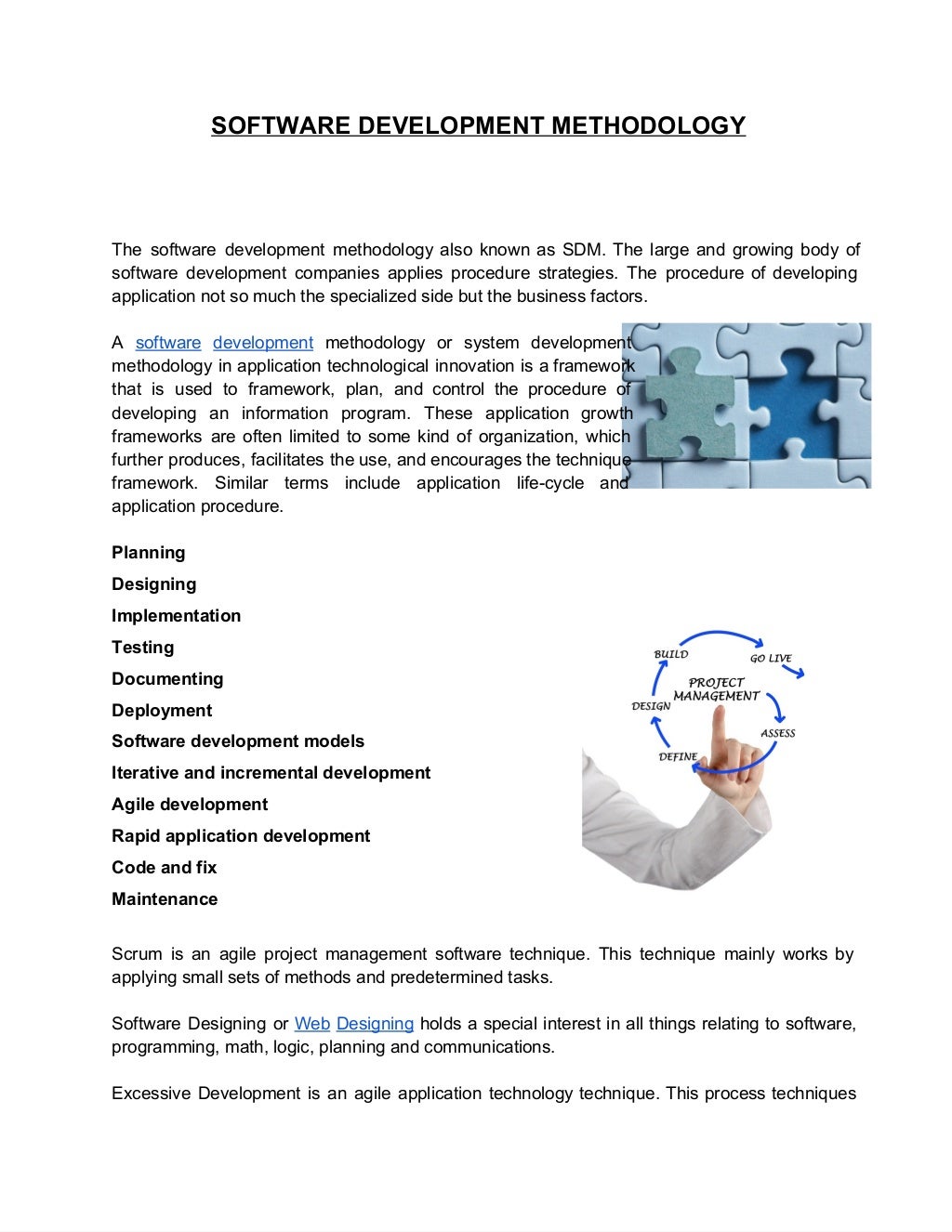 Software development methodology